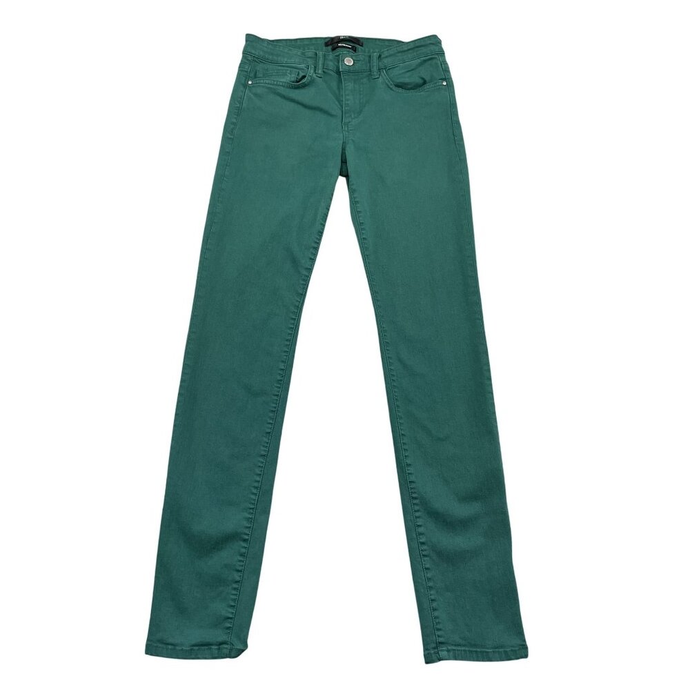 BLUE‎ Saks Fifth Avenue Jeans Womens 27 Green Straight Leg Denim
